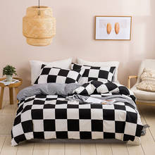 Geometric Grid Duvet Cover Set with Pillowcase Comforter Cover Bedding Sets Hit Farbe Super Soft Single Double Twin Queen Size 2024 - buy cheap