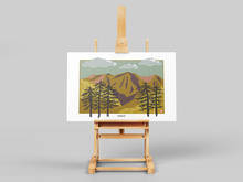 Mountain Art Print, Mid Century Modern Wall Art, Colorado Art, Scandinavian Modern Landscape Art Print, Cabin Decor, Nature Pri 2024 - buy cheap