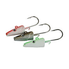 Bassland 2pcs 4.5cm 8.5G Jig Lead Head Soft Lure Hook Fishing Tackle Bass Lead Jig Head Jigging Silicone Bait Soft Worm Hooks 2024 - купить недорого