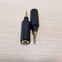 2.5mm 4 Pole Male to 3.5mm 3 Pole Female Audio Earphone Adapter Plug Jack Black 2024 - buy cheap