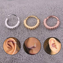 1PC Stainless Steel Septum Clicker Hoop Ring Nose Labret Ear Tragus Cartilage Daith Helix Earring Stud Body Piercing Jewelry 2024 - buy cheap