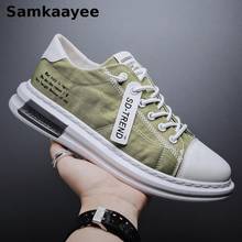 Size 39-44 Mens Casual Canvas Shoes Spring Autumn Male Sneakers Hombre Flats Lace-Up Thick Bottom Letter Breathable Zapatillas 3 2024 - buy cheap