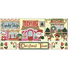 Christmas Town patterns counted 11CT 14CT DIY Cross Stitch Sets Cross-stitch Kits Embroidery Needlework 2024 - buy cheap