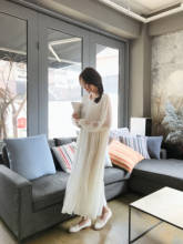 Vestido blanco Vintage de gasa para mujer, prenda larga de manga larga, estilo bohemio, para fiesta y verano, novedad de 2020 2024 - compra barato