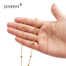 Jin Hui African Middle East women Trendy Golden Necklaces Men Length 45cm fashion Jewelry Birthday present Lovers Necklaces gift 2024 - buy cheap