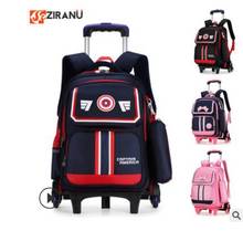 ZRY kids Wheeled backpack Children School backpack On wheels Trolley School backpacks bags for Girls School Rolling backpacks 2024 - buy cheap