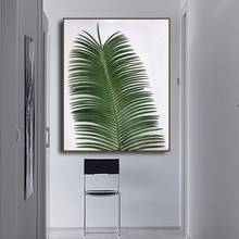 Pósteres e impresiones de hojas verdes de palmera Tropical, pintura de lienzo nórdico fresco, imágenes artísticas de pared, decoración del hogar para sala de estar 2024 - compra barato