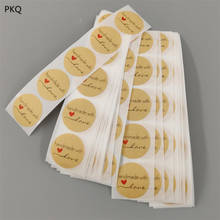 100pcs 2.5cm Thank you Adhesive Kraft Seal Sticker for Baking Stickers Kraft  Round  Handmade Gift Seal Label 2024 - buy cheap