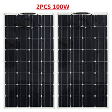 Тонкопленочная Гибкая солнечная панель, 100 Вт, монокристаллическая солнечная панель, 12 В, солнечное зарядное устройство для дома, 200w300w 2024 - купить недорого