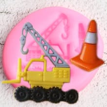 Baby Birthday Cake Decorating Tools Crane Car Silicone Mold Cupcake Topper Fondant Baking Candy Clay Chocolate Gumpaste Moulds 2024 - buy cheap
