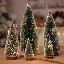 Mini árbol de Navidad Artificial, aguja de pino de nieve, árbol de Navidad, vajilla de Papá Noel, accesorios para el hogar, Escena de decoración, 10cm a 30cm 2024 - compra barato