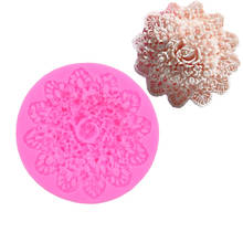 Lace Flower Bloom Rose shape Silicone Fondant Soap 3D Cake Mold Cupcake Jelly Candy Chocolate Decoration Baking Tool Moulds 2024 - buy cheap