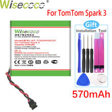 Wisecoco-batería WT-TTS3 / PP332727 para reloj, reemplazo + número de seguimiento, 570mAh, nueva, para TomTom, Spark3, Spark 3 2024 - compra barato