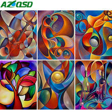 AZQSD-Bordado de diamantes abstracto 5D, imagen de diamantes de imitación, pintura de flores, punto de cruz, artesanía, mosaico, decoración del hogar 2024 - compra barato
