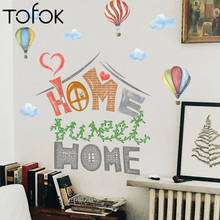 Tofok-globo de aire caliente para decoración de la habitación de los niños, calcomanías de Mural para habitación de bebé y niño, papel tapiz decorativo adhesivo para guardería 2024 - compra barato