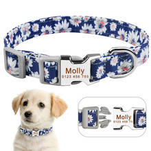 AiruiDog Personalized Dog Collar Polyester Custom Engraved ID Dogs Name Adjustable S M L 2024 - buy cheap