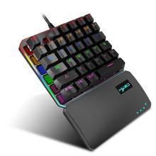 Teclado con cable USB para juegos, accesorio mecánico RGB con retroiluminación LED, 35 teclas, para una mano, para jugadores profesionales 2024 - compra barato