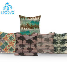 Decorative Throw Pillows Case Elephant Trees Animals Polyester Sofa Home Cushion Cover For Living Room Almofadas 2024 - buy cheap