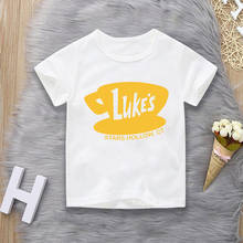 Camiseta con estampado de estrellas de Luke para niñas, ropa de calle de verano con estampado de Luke's Stars, para amantes del café 2024 - compra barato