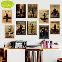 Movie roles Retro Car Posters and Prints Coffee Kitchen Living Room Decorative Painting Kraft Paper Wall Stickers 2024 - buy cheap