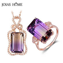 Joishome-anillos de plata de ley 925 para mujer, collar con amatista, estilo Retro, para fiesta de boda 2024 - compra barato