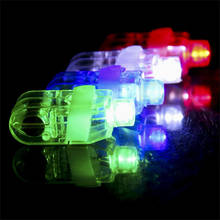 Новинка; 10 смешанных Цвет светодиодный накладки на пальцы с мигающим белая вспышка светильник s лампа игрушка светящиеся светильник на пальцевые кольца игрушки подарок 2024 - купить недорого