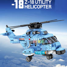 SEMBO-Avión de rescate, helicóptero, bloques de construcción, MOC, juguetes de ladrillo, regalos de navidad 2024 - compra barato