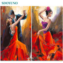 SDOYUNO Dancer Oil Painting By Numbers 60x75cm Paint By Numbers On Canvas Figure Watercolor By Numbers Frameless Home Decor 2024 - buy cheap