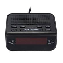 Digital fm despertador rádio com alarme duplo temporizador sono led display tempo vermelho sz u2jc 2024 - compre barato