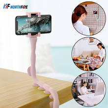 Rubber Desk Phone Holder Stand Cute Worm 10 Sucker Cup Flexible Lazy Holder For iPhone 11 Bed Desk Table Strong Suction Desktop 2024 - buy cheap