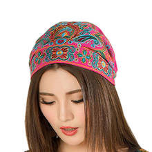 Mexican Style Ethnic Vintage Flower Embroidery Womens Hat New Fashion Retro Berets Caps For Women 2024 - buy cheap