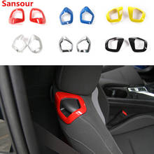 Sansour-cubierta de mango de ajuste de asiento Manual para Chevrolet Camaro, respaldo de asiento, embellecedor de decoración interior de coche, 2017 + 2024 - compra barato
