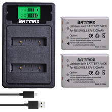 Batmax EN-EL5 en el5 enel5 bateria + lcd carregador duplo com cabo usb para nikon coolpix p530 p520 p510 p100 p5100 p5100 p5000 p6000 2024 - compre barato