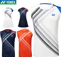 Yonex-novo uniforme de badminton yy 110560 original., sem mangas, respirável, de secagem rápida, para homens e mulheres. 2024 - compre barato