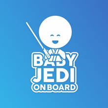 Pegatina de seguridad de bebé Jedi a bordo para parabrisas o parachoques, murales de recordatorio de ventana de Bushido Spirit de primera calidad, S1379 2024 - compra barato