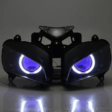 Motorcycle HID Projector Assembly Headlight White Angel Blue Demon Eyes Headlamp For Honda CBR1000RR CBR1000 RR 04-07 2024 - buy cheap