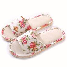 Pantufa feminina de linho para casa, chinelo interior leve unissex para casal e quarto, sapato para mulheres 2024 - compre barato