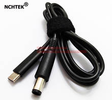 NCHTEK USB tipo C macho a CC 7,4*5,0mm macho enchufe PD Cable adaptador de alimentación de carga para ordenador portátil Dell 1,5 M/envío gratis/2 uds 2024 - compra barato