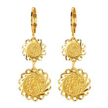 Gold-Color Ancient Coins Earrings Muslim Islamic Jewelry for Woman Arab African Style 2024 - buy cheap