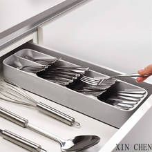 Caja de almacenamiento separada para cubiertos, cajón de clasificación de vajilla de cocina, cuchara, cuchillo y tenedor 2024 - compra barato