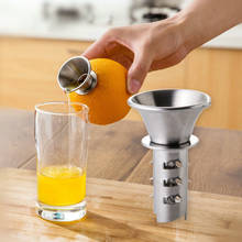 Espremedor de frutas cozinha ferramenta frutas limão espremedor laranja aço inoxidável manual broca acessórios jantar 2024 - compre barato