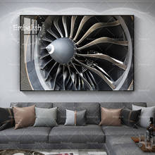 Pósteres de oficina de motor de avión embellecedor, hojas de motor de avión, imágenes artísticas de pared, decoración del hogar, HD, pintura en lienzo, carteles 2024 - compra barato