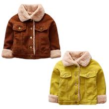 Детские теплые вельветовые пальто; осенне-зимняя куртка для маленьких девочек; пальто для мальчиков; куртка; детская верхняя одежда для девочек; Модная одежда для девочек 2024 - купить недорого