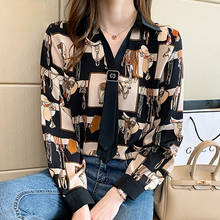 Cheap wholesale 2021 spring summer autumn new fashion casual chiffon women shirt woman female OL long sleeve blouse Vy1321 2024 - buy cheap