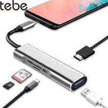 tebe USB-C концентратор Type-C к USB 3,0 + HDMI 4K + SD/TF кардридер многофункциональный USB C концентратор сплиттер для Nintendo Switch Macbook Huawei 2024 - купить недорого