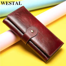 WESTAL wallet women genuine leather women's wallet/purses clutch female wallets for crad coin leather ladies clucth bag for girl 2024 - buy cheap