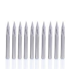 10Pcs 30 Degree Carbide Steel CNC Router Tool Pyramid Engraving Bits Jade Copper 2024 - buy cheap