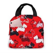 NOISYDESIGNS Cartoon Westie Printing Portable Lunch Bag Thermal Insulated Tote Picnic Food Cooler Bag Pouch Lunch Storage Case 2024 - buy cheap