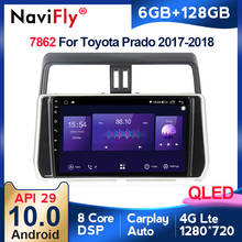 6G+128G QLED Carplay Android 10 For Toyota Land Cruiser Prado 150 2017 2018 Car Radio Multimedia Player Navigation No 2din dvd 2024 - buy cheap