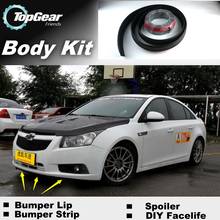 For Chevrolet Cruze J300 Bumper Lip Lips / Top Gear Shop Spoiler For Car Tuning / TOPGEAR Body Kit + Strip 2024 - buy cheap